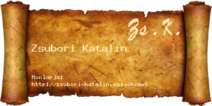 Zsubori Katalin névjegykártya
