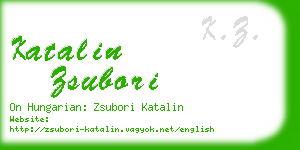 katalin zsubori business card